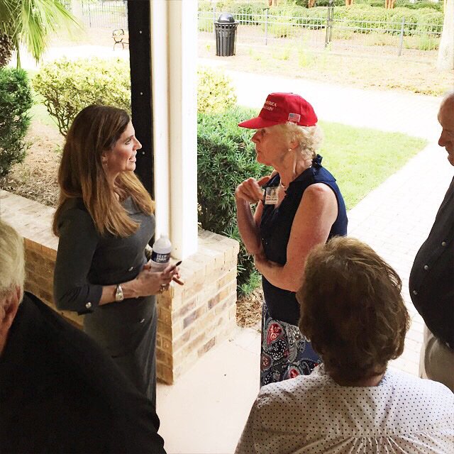 NancyMace's tweet photo. Enjoyed my visit with #Republicans of #SunCity #HiltonHead this evening — thank you so much for hosting! #NancyMace #SC01 #TakeBackTheFirst #Win2020 #BeaufortCounty https://t.co/26Hh0NOTi9