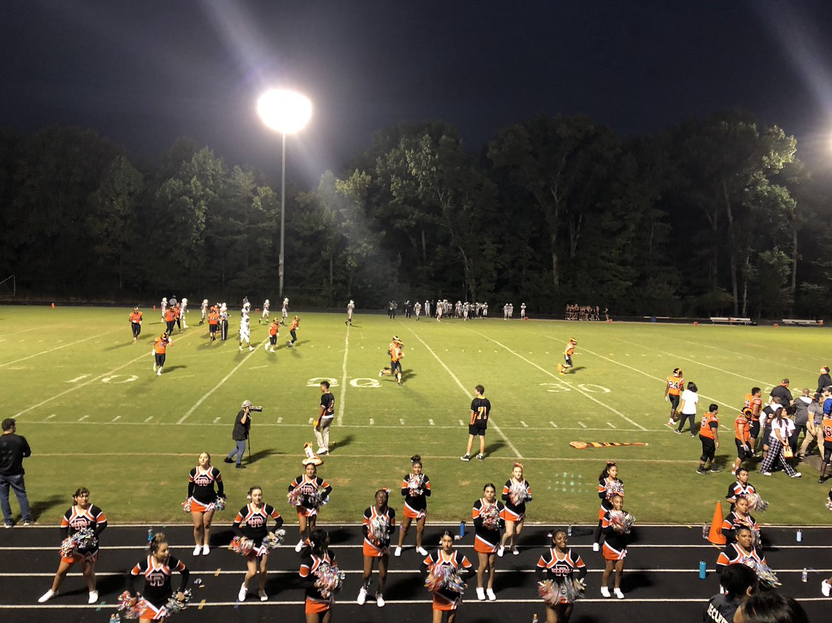 Varsity football Rams leads the Kennedy Cavaliers 41-0 at the end of the first half in the first home game of the season.