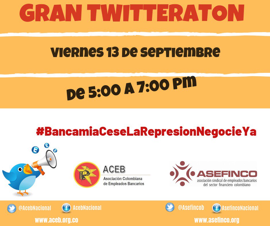 ncarolina11's tweet photo. #BancamiaCeseLaRepresionNegocieYa @adeasindicato1  @Sintrabancol_  @BSindical  @DelSintracarbon  @edusintracarbon @sinaltrabimbo  @sintracarbonLJ  @SintraFDP  @SintraserpucolJ  @S_Colsubsidio  @SintraONGS  @SINTRAIMAGRANAC  @sintraongsbga  @sintracarboncie https://t.co/4iCoDGBdss