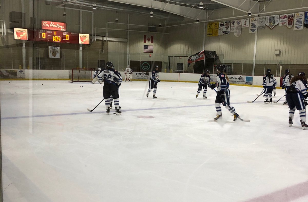 Warming up before the Buffalo game.