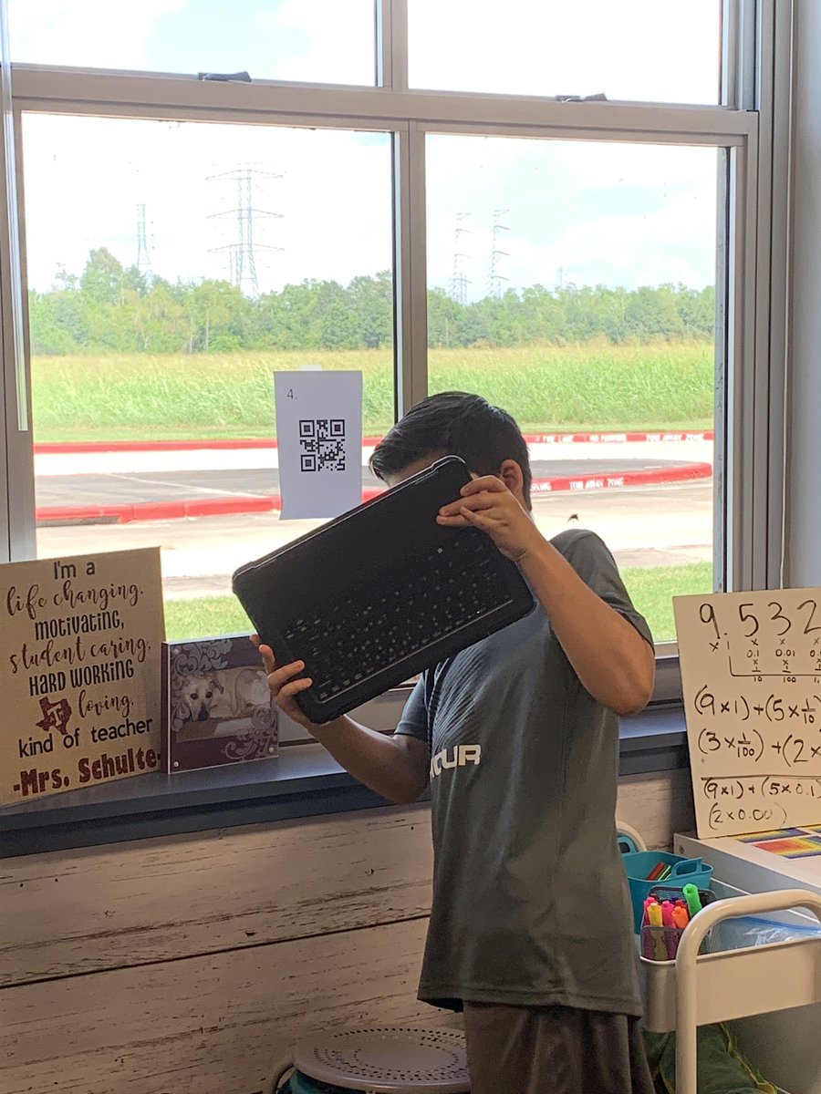 b_schulte12's tweet photo. Our class loved incorporating technology in math this week!
Addition/Subtraction WP’s are certainly more fun when you get to check your answers with QR codes!
#instantfeedback #NOTanotherworksheet #ccisdelemath #5th
@gilmoregators05 https://t.co/qMZJFT7A26