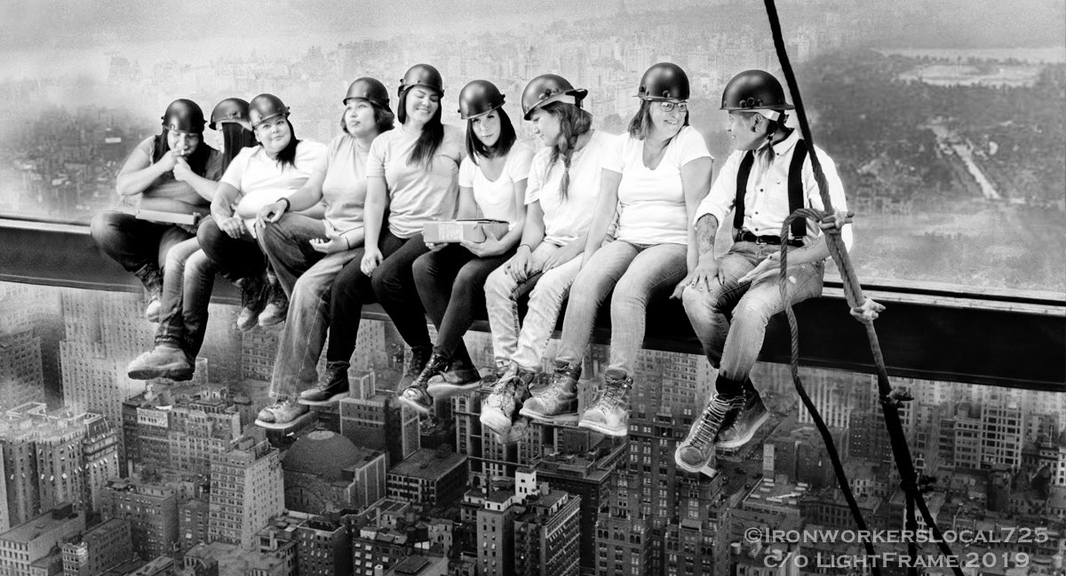 RobertCalver's tweet photo. Local 725 Indigenous Women Ironworkers. Our strength is in our diversity. These Sisters represent many bands across Alberta and Canada. They work in Southern Alberta #local725 #ironworkers #womeninconstruction #union #unionize https://t.co/isiTXeV8J6