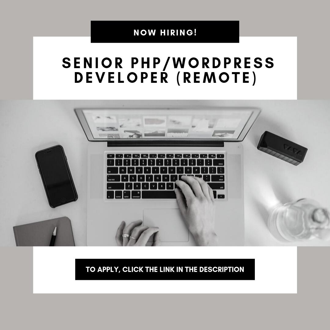 Freelance_Spot's tweet image. NOW HIRING: Senior PHP / WordPress Developer (remote) To apply, check this link buff.ly/2LtEqD6 #nowhiring #SeniorPHP #WordPressDeveloper #remote #remotework #telecommute #telework #homebased #homeoffice #freelance #freelancevirtualspot #WPWhiteSecurity