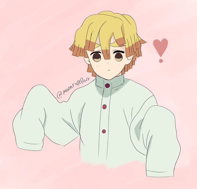 AngelaさんがTwitterに投稿した我妻善逸(鬼滅の刃)のイラスト。