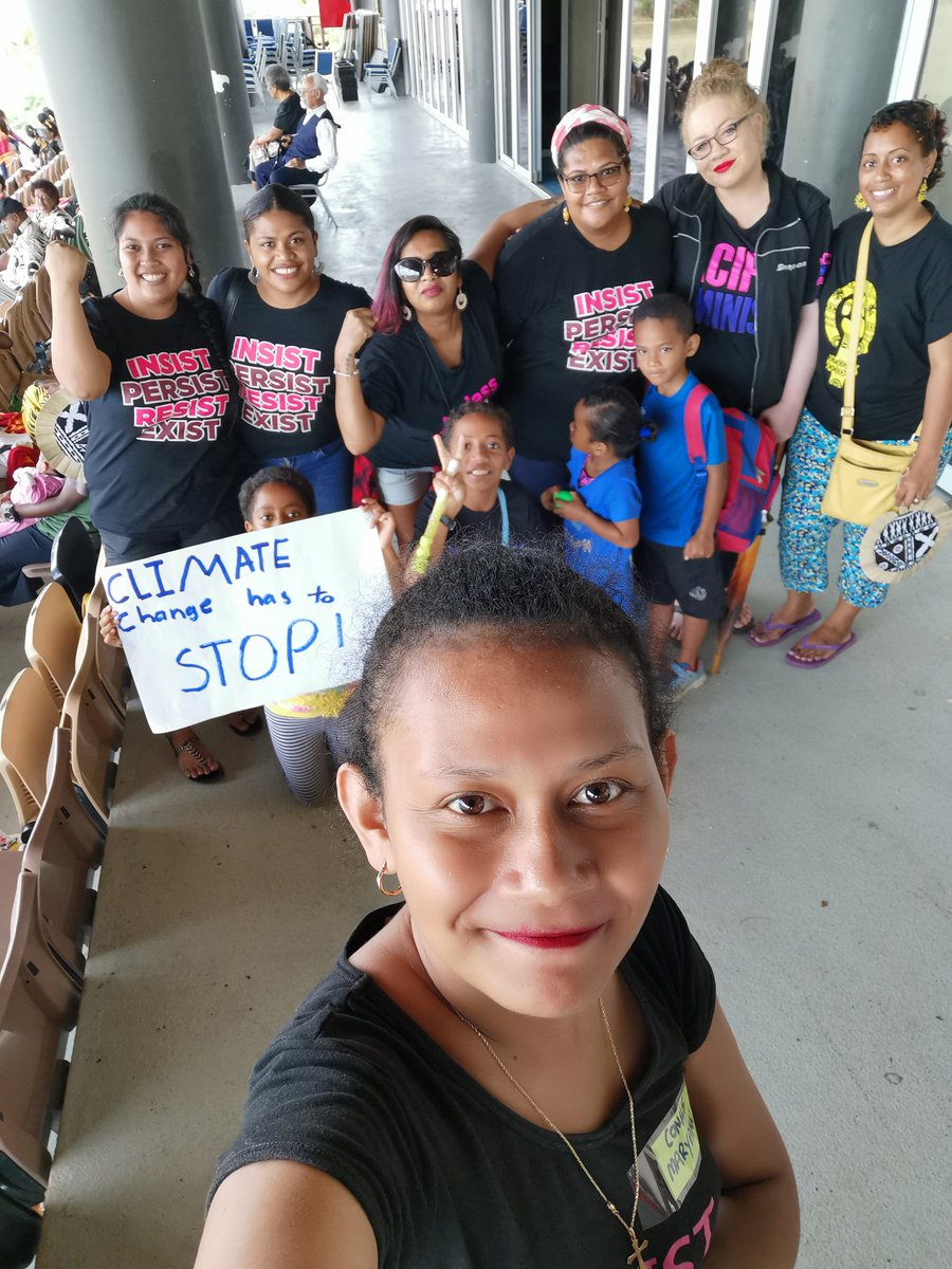 Team FWRM at the Fiji Women's Climate Emergency Rally at Albert Park in Suva!! #womendefendthecommons #ClimateAction