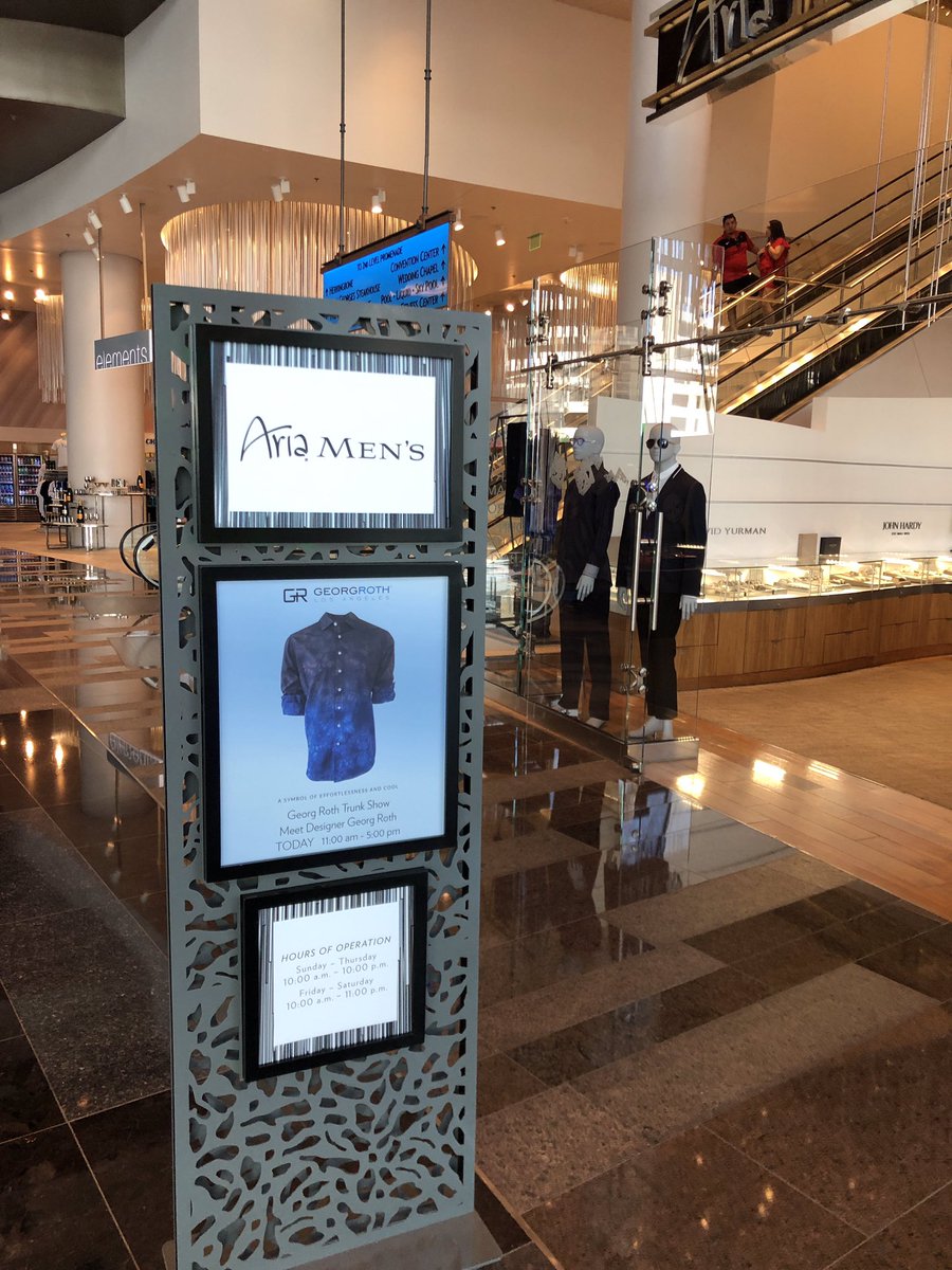GeorgRothLA's tweet image. TOMORROW’S the day!  Get STYLED by Georg himself at @arialv! Come to the Men’s Store &amp;amp; check out our Pima Cotton #Tees &amp;amp; #Polos and our incredible #ButtonDowns 🤩 #lv
#lasvegas #mensfashion #shopping #weekend #tgif #fridaymotivation #fridaynight #tshirt #buttondown #aria #casino