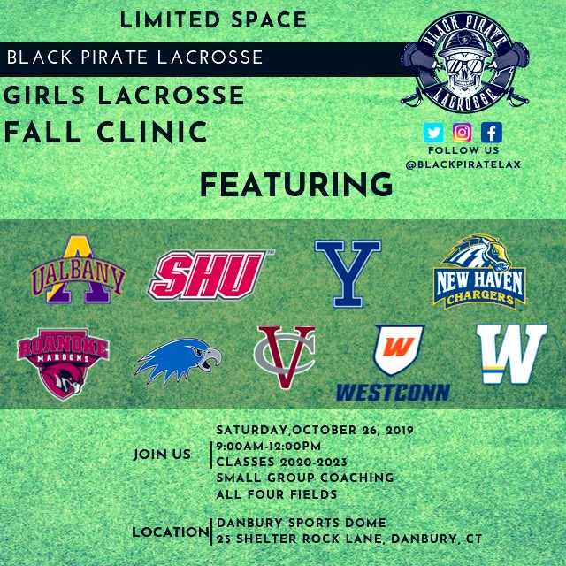 BlackPirateLax's tweet photo. 🚨Super excited to announce our first GIRLS EVENT
DI, DII &amp; DIII Coaches 🥍 
Small group instruction 🤓
⬆️Link in bio to register ⬆️
#ownyourdestiny #lacrosse #lax #nylax #njlax #ctlax #malax #blackpiratelax #blackpiratelacrosse #girlslax https://t.co/EAh85EsEWN
