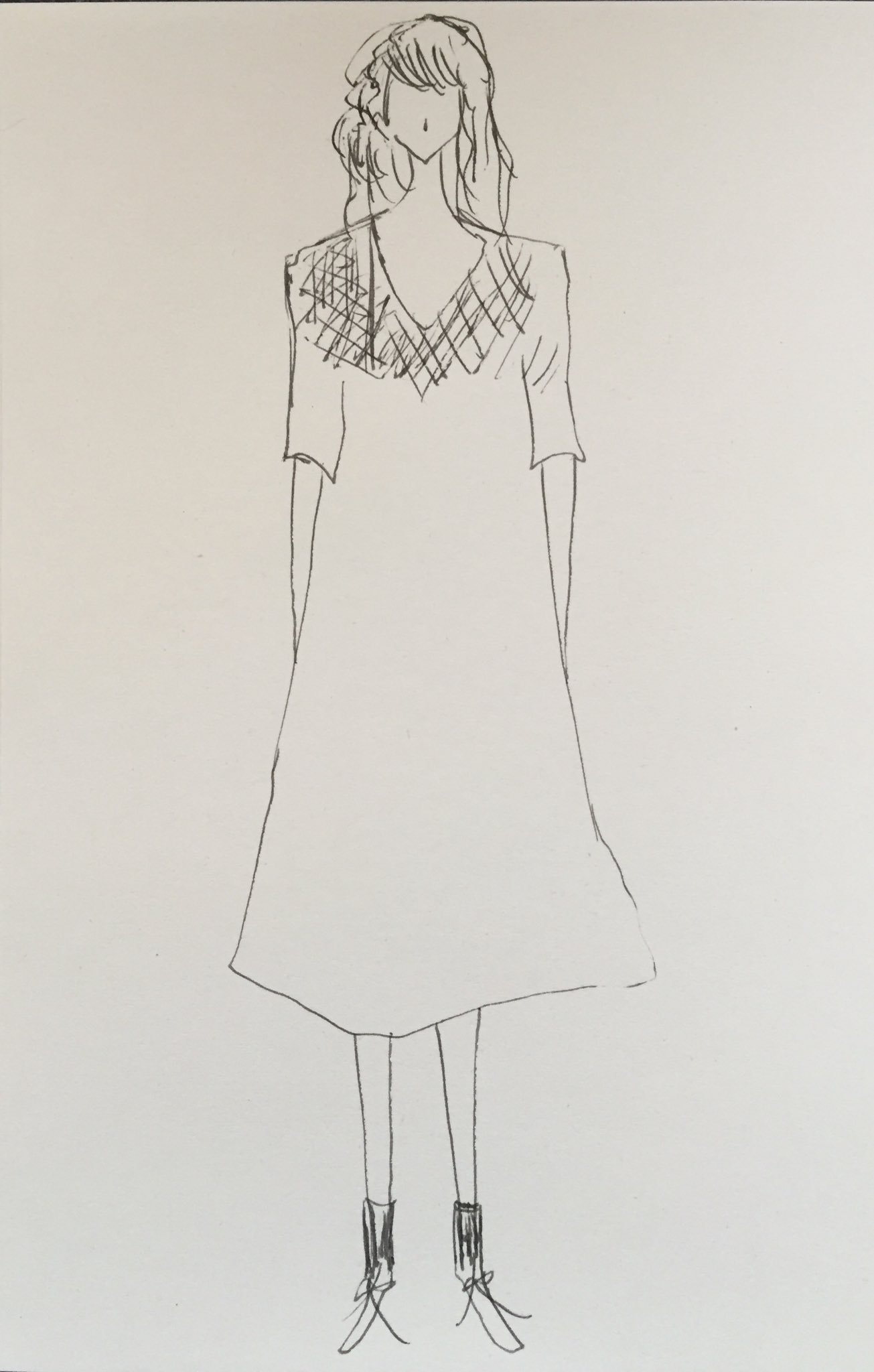 Shinya デザイン画 Fashiondesign Ladiesfashion ファッションイラスト ファッションコーデ ファッションデザイン デザイン レディースファッション コーディネート イラスト イラストレーション 絵 オシャレ コーデ 作品 線画 ペン画