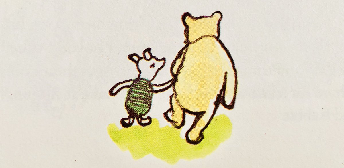 A_AMilne's tweet photo. As they stumped along the path they didn’t say much to each other; but when they came to the stream, and had helped each other across the stepping-stones, and were able to walk side by side over the heather, they began to talk in a friendly way. ~A.A.Milne #SaturdayMotivation https://t.co/FAx9WJcHPp