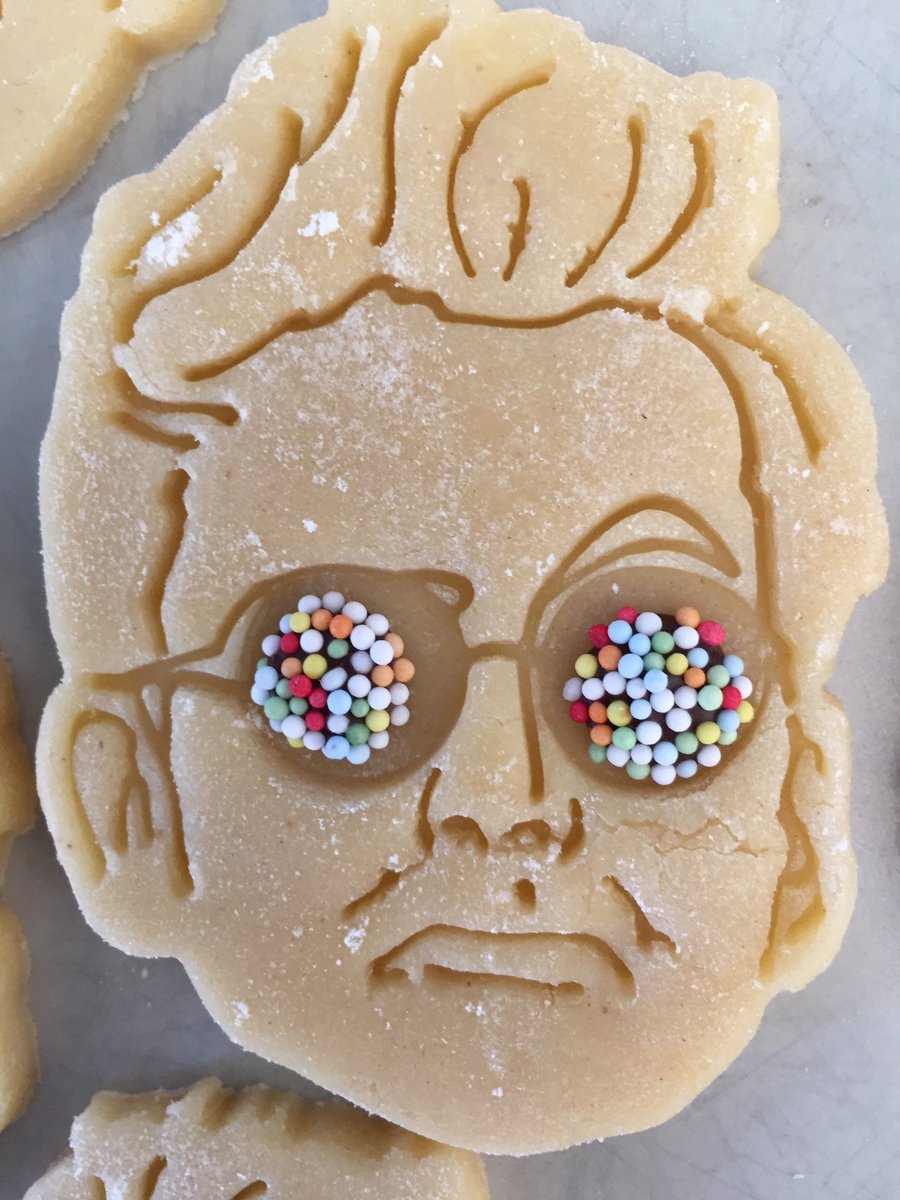 Before and after baking (and some silliness 😝)! <a href="/Cuticuter/">Cuticuter</a> cutters-very happy with how they have come out! #IneffableHusbands #GoodOmens