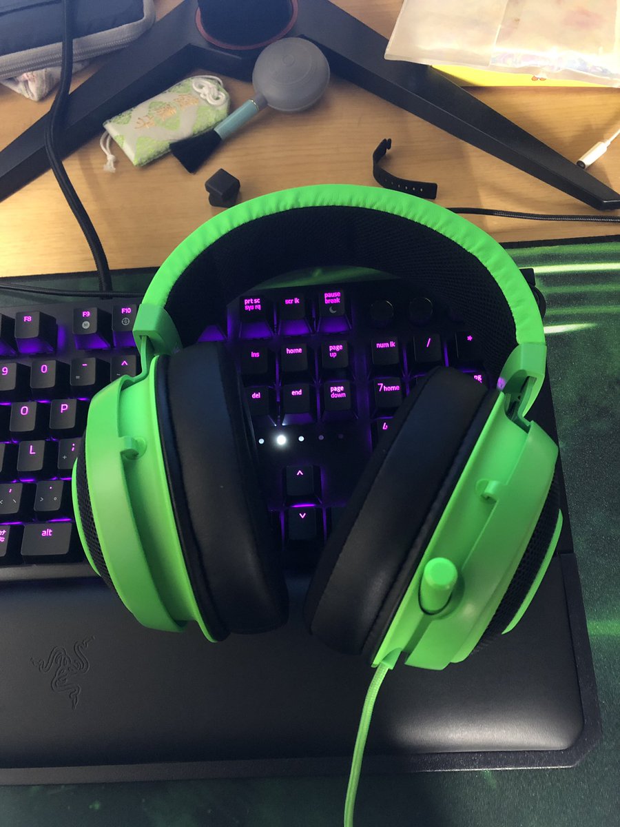 GTA5MD417's tweet photo. 届いた届いた！！！
マウスだけロジクールだけどほぼRazerに揃ってきた感じ！最初はロジクールにしようか迷ってたけど一目惚れってやつですねw https://t.co/uEfdcpZgkn
