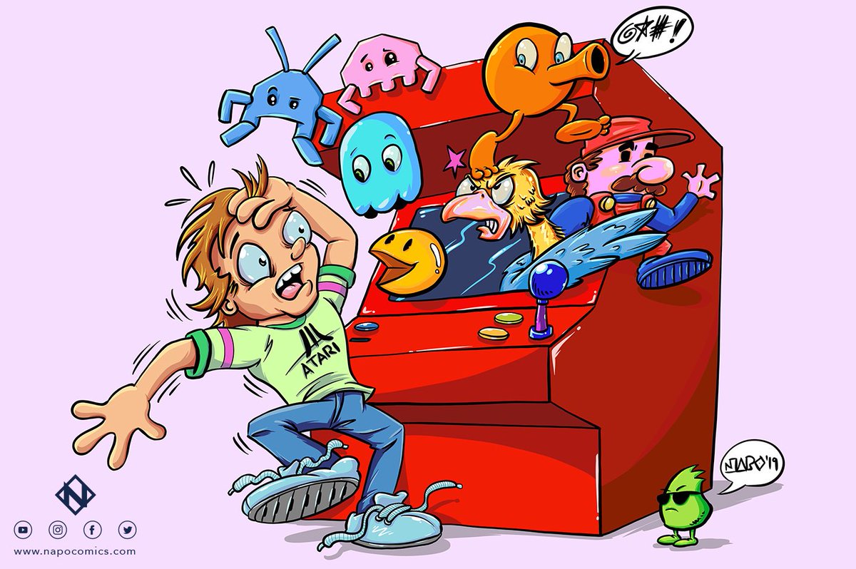 Napocomics's tweet photo. Back to 80s 😎Drawing retro video games!!!
Watch my videos on https://t.co/BxoWTOdQGl

#80s #VideoGames #Arcade #Pacman #MarioBros #CharacterDesign #DigitalIllustration #Toon https://t.co/1dPCPEiFk7