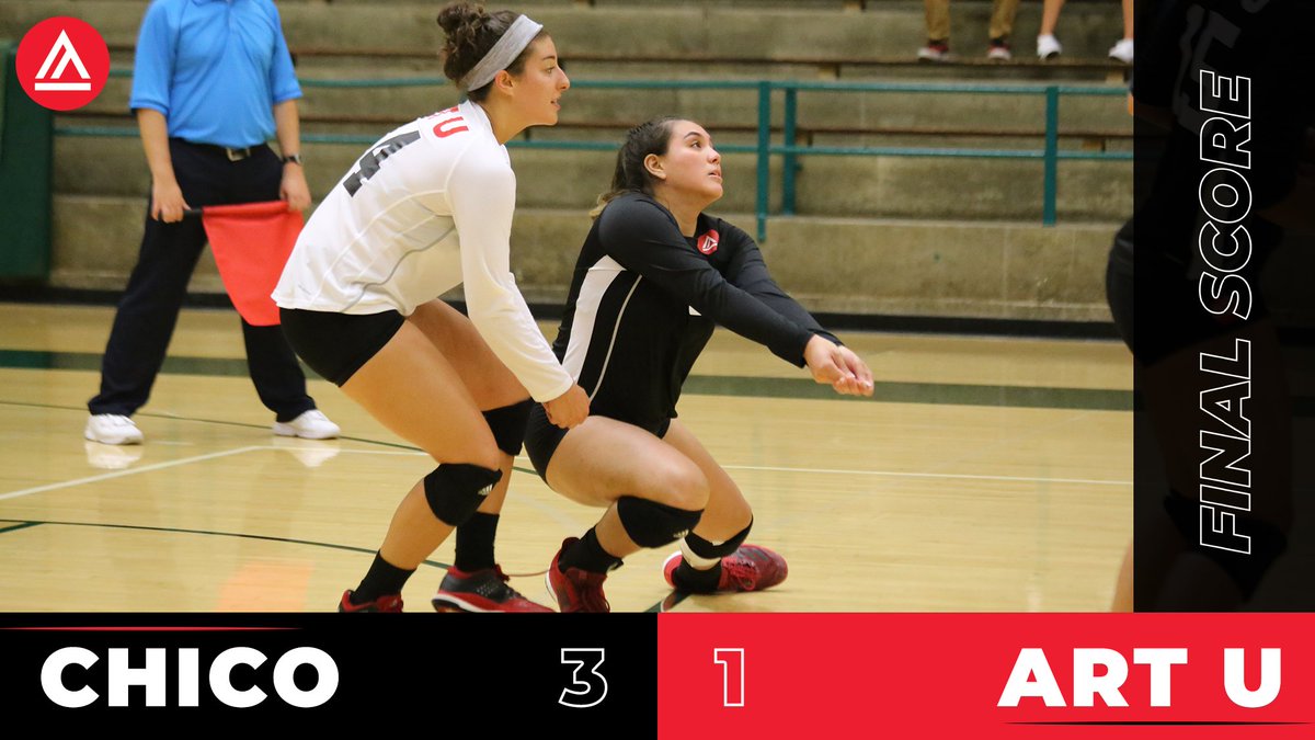 ARTU_Knights's tweet photo. Some thrilling action started the #D2VBShowcase as #ARTU stayed right with Chico State after an extended second set then earned its first victory of the year on a huge 3-2 comeback against Saint Martin's. #PacWestVB #ArtSchool https://t.co/EcFxEiZE2O
