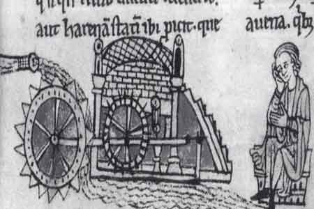 191) There are 4 additional technologies to note.All ancient.1. Compressed air (pneumatics) — 230 BCE, Ctesibius2. Waterwheel (turbine) — 2,200 BCE (many cultures)3. Gears (mechanical advantage) — ?? BCE4. Antikythera mechanism — 100 BCEAll of these will come into play.