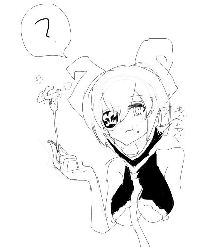 待機列ひますぎてパンケーキ食べてるミコちゃん描いてた #堰代ミコ 