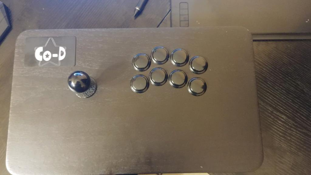 Co_D_Brand's tweet photo. The company arcade stick. Whenever we play fighting games. We are out in Texas this weekend KIT. https://t.co/ouzVApFGU9