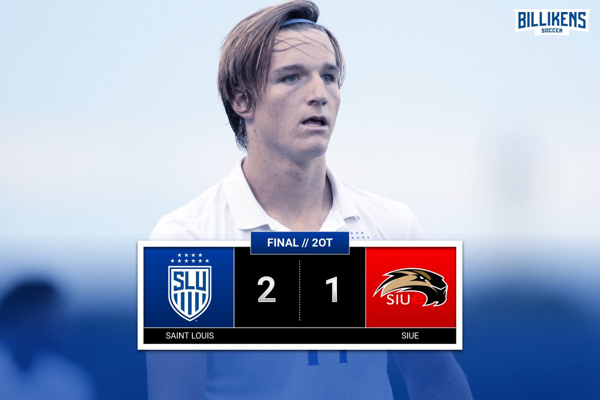 SLUMensSoccer's tweet photo. GOLDEN goal delivers the BRONZE boot! 

Kipp Keller scores in the 110th minute, and the #Billikens will be bringing home the #BronzeBoot after a thrilling 2-1 victory over SIUE in Edwardsville.

#AllHere ⚓️ | #Billikens 🔵⚪️ https://t.co/77l8hKHvo9
