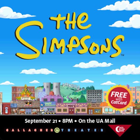 Simpson’s Binge night next Saturday on the UA Mall at 7pm! Will you be there?