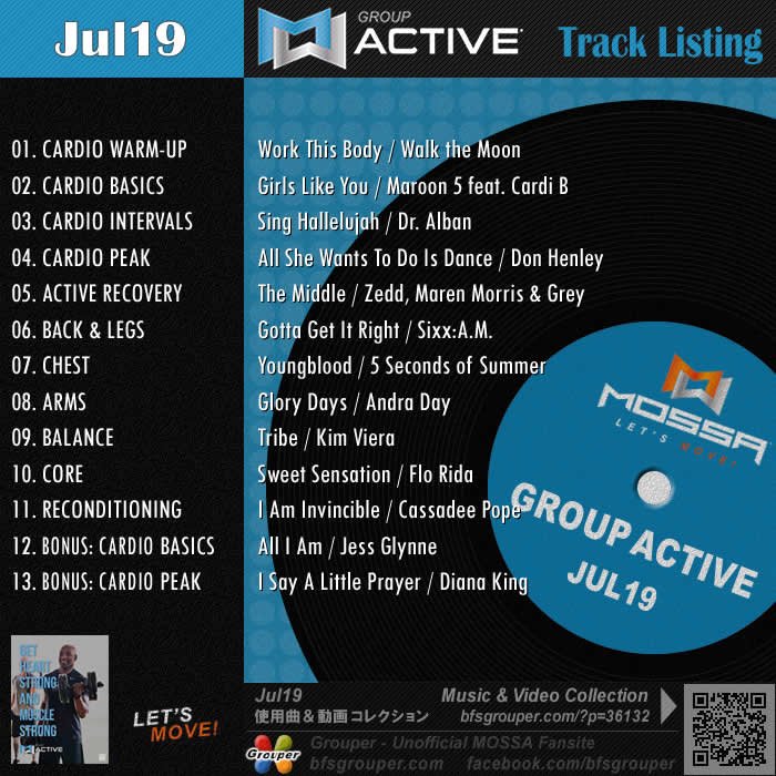 bfsgrouper's tweet image. #GroupActive 【Jul19】 #MOSSA 
新曲楽しんでますか😃
📌 #グループアクティヴ は普段あまり運動をしない人でも楽しめる #グループエクササイズ
⬇️トレーラー、元曲の動画閲覧＆試聴＆曲購入はこちらから⬇️
bfsgrouper.com/?p=36132