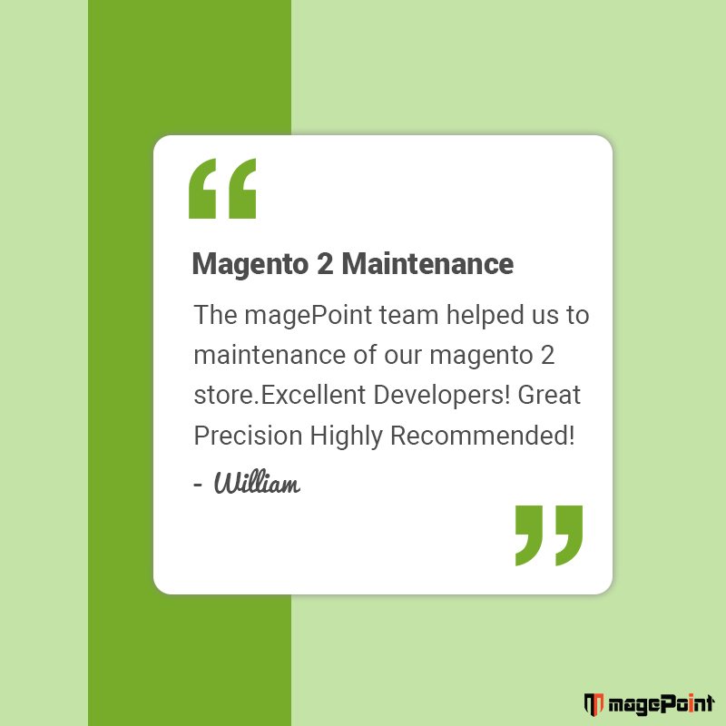 magepointcom's tweet image. Few words from our clients....
#magePoint #Magento2Maintenance #Magento2Support #magentoDevelopers
magepoint.com/portfolio/