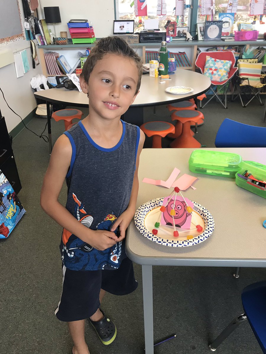 Our STEM challenge involving pigs, toothpicks, Dots, and a wolf attached to a hair dryer 🐷🐺<a href="/pennpanthers/">Penngrove Elementary</a> #pennpanthers