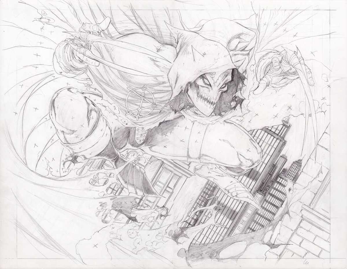 Cool @ELJoeBenitez  #doublepagesplash pencils from #demonic available
tdartgallery.com/GalleryPiece.a…
#tdart #originalart #comicart