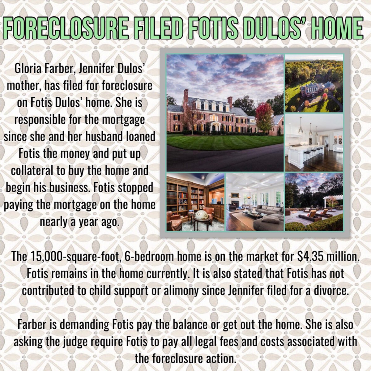 JamieTexasChick's tweet photo. HOME ENTERS FORECLOSURE
#JenniferDulos #FotisDulos #MichelleTroconis #NewCanaan #Farmington #Hartford #Connecticut #Justice4Jennifer #TrueCrime #Missing #Murder #Justice #DiggingDeeperTrueCrime #JamieTexasChick https://t.co/dQ4RLEyqfi
