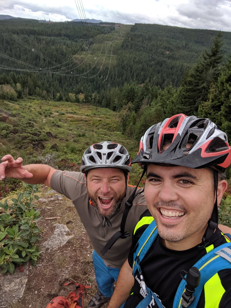 #errington teachers know how to have fun! Great after school mountain bike session. Have a great weekend! #erringtonpride #sd69