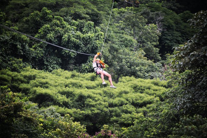 What a blast it was to zip over the rainforest #costarica https://t.co/DsNfc2wRz7<a href="/tag/costarica"class="tags"><span>#costarica</span></a>