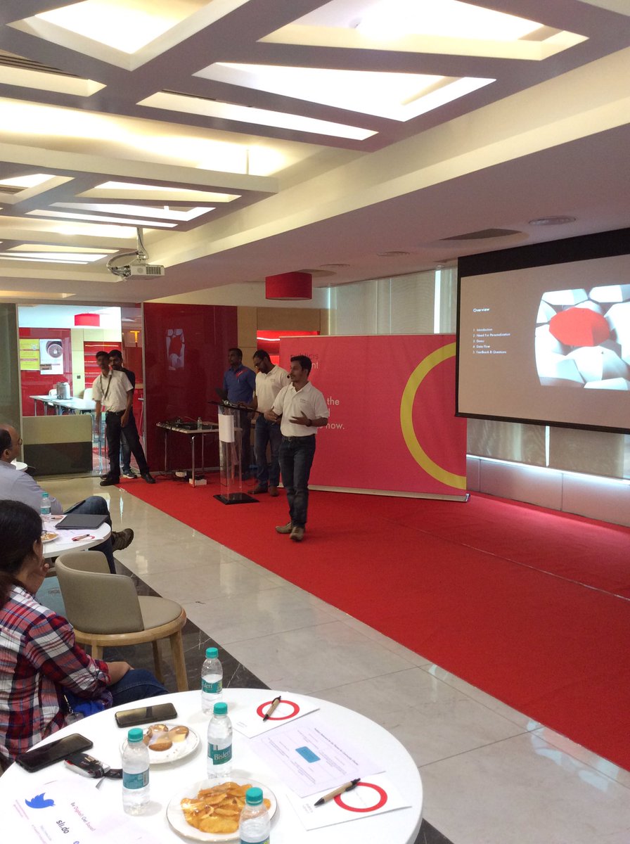 AmitXerxes's tweet photo. Our first speaker goes up - Ananda Rao talks about personalization. #publicissapientmeetupplus @PubSapientIndia https://t.co/6lvjtQG6KF