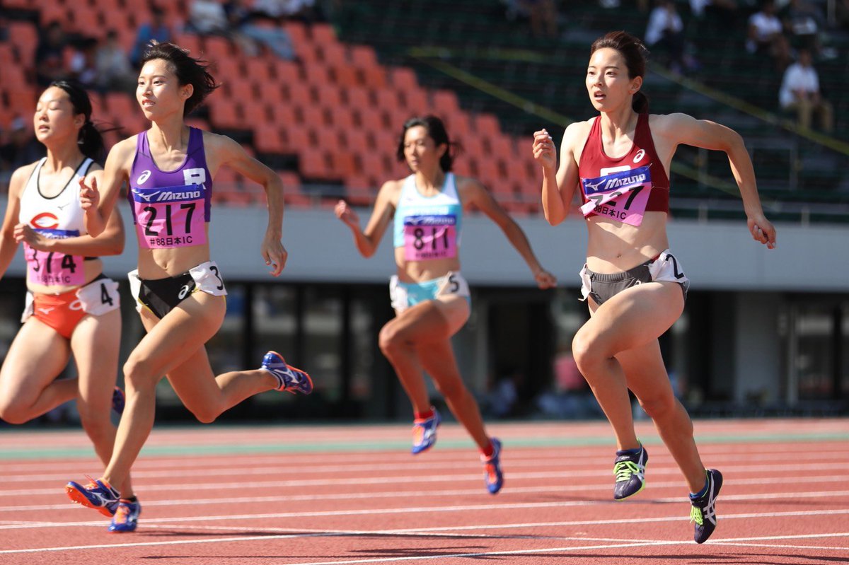 4years 陸上 日本インカレ 日本ic 岐阜 女子0m予選 1組3着 壹岐あいこ 立命館大学 1年 24秒95 向かい風0 7m 予選敗退 6組3着 壹岐いちこ 立命館大学4年 24秒77 向かい風0 3m 15日の準決勝へ 撮影 安本夏望 T Co