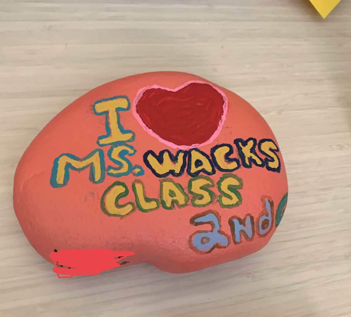 katherine_wacks's tweet photo. I got the sweetest present from a student at back to school night. It’s been a great welcome to a new school. ❤️ @Enon_Elementary #enonrocks https://t.co/IyOOA9PUK2