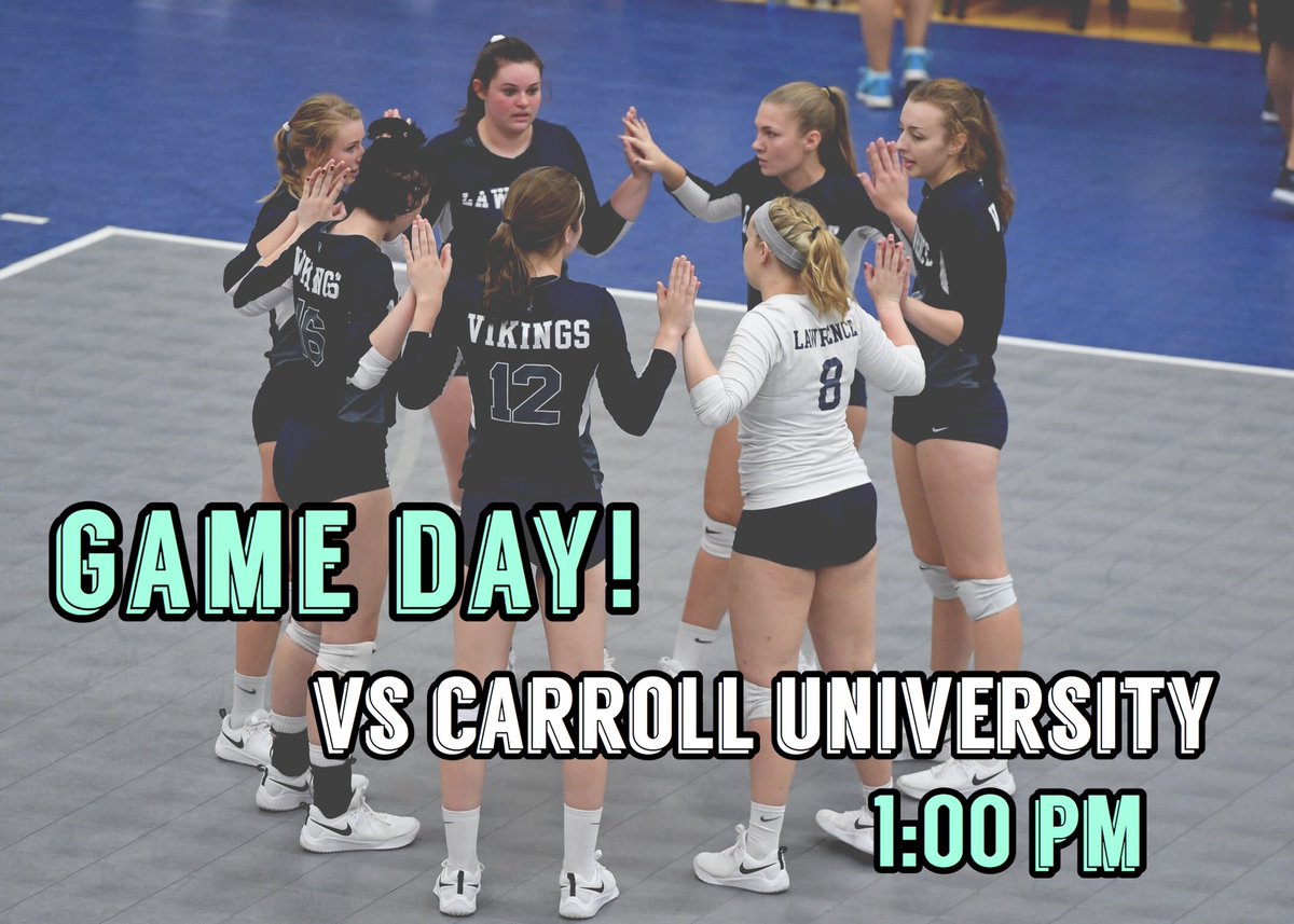 LUVikingVB's tweet photo. Happy #gameday! LUV faves Carroll University at our very own Alexander Gymnasium so come on out and show some support! 🏐💗 https://t.co/1h1XH0f0Wv