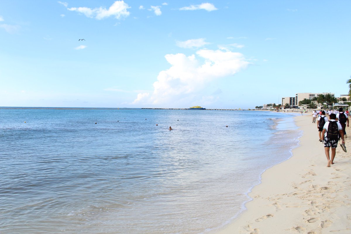 CecytePlaya2's tweet photo. “Limpieza Internacional de Costas y Cuerpos de Agua 2019”

#OrgulloCECYTE #cecyteqroo 
El día de hoy los alumnos del CECyTE plantel Playa del Carmen II se dieron cita a las 7:30 en la Playa "Shangri-La" para realizar labores de limpieza y recolecta de diversos tipos de desechos. https://t.co/d3ci5Wap6r