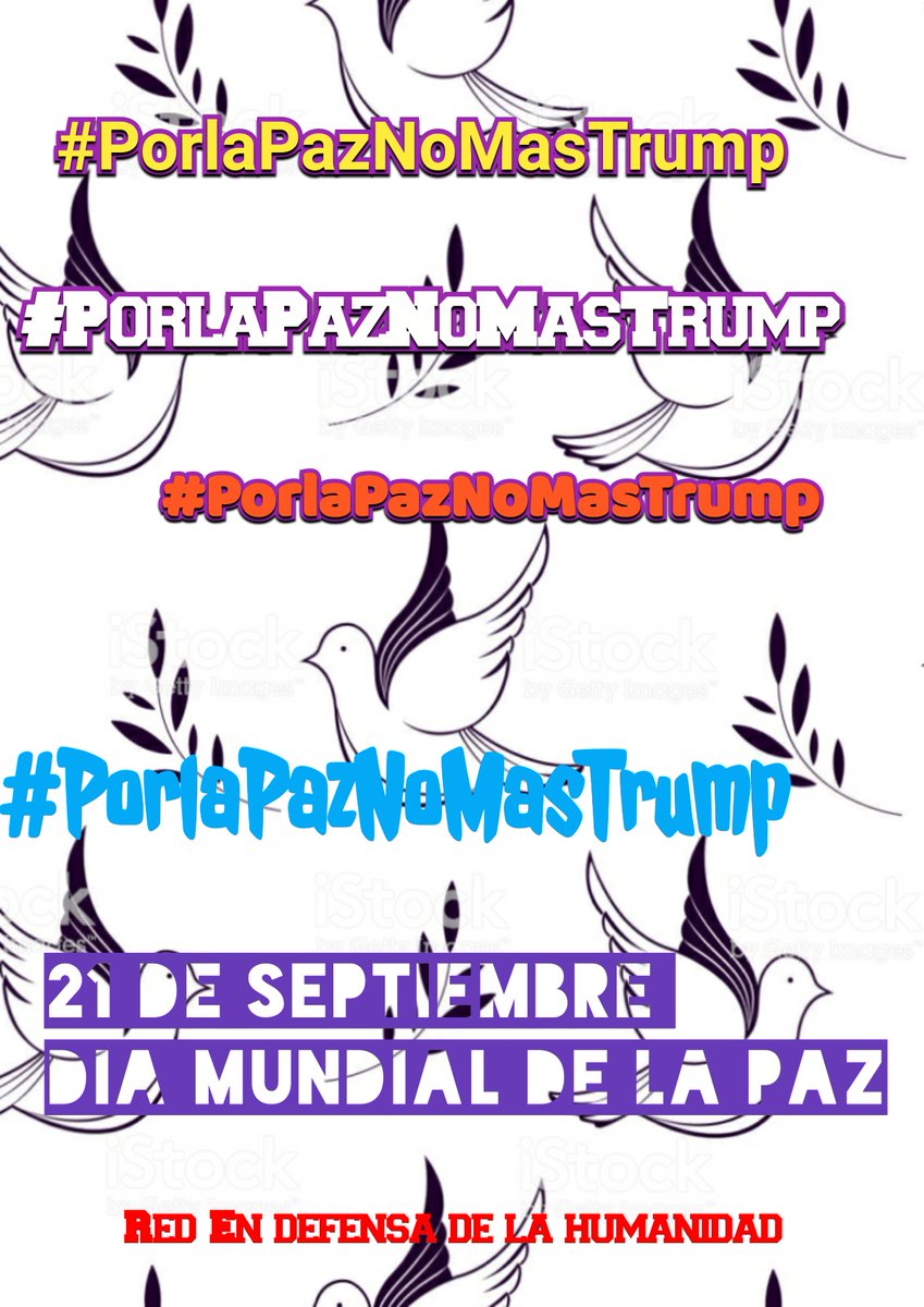 soshumanidad's tweet photo. Jornada Mundial de Solidaridad con el Pueblo Venezolano, #PorLaPazNoMasTrump #EDH #Venezuela #DiaInternacionalDeLaPaz @labaracoesa
@manolitoweb
@razonesdecuba
@IrmaTimbalaye
@elneciocubano
@YenimaD
@marylagarcia
@joaquinsglez
@fmarrero2 https://t.co/PuySwvmtkF