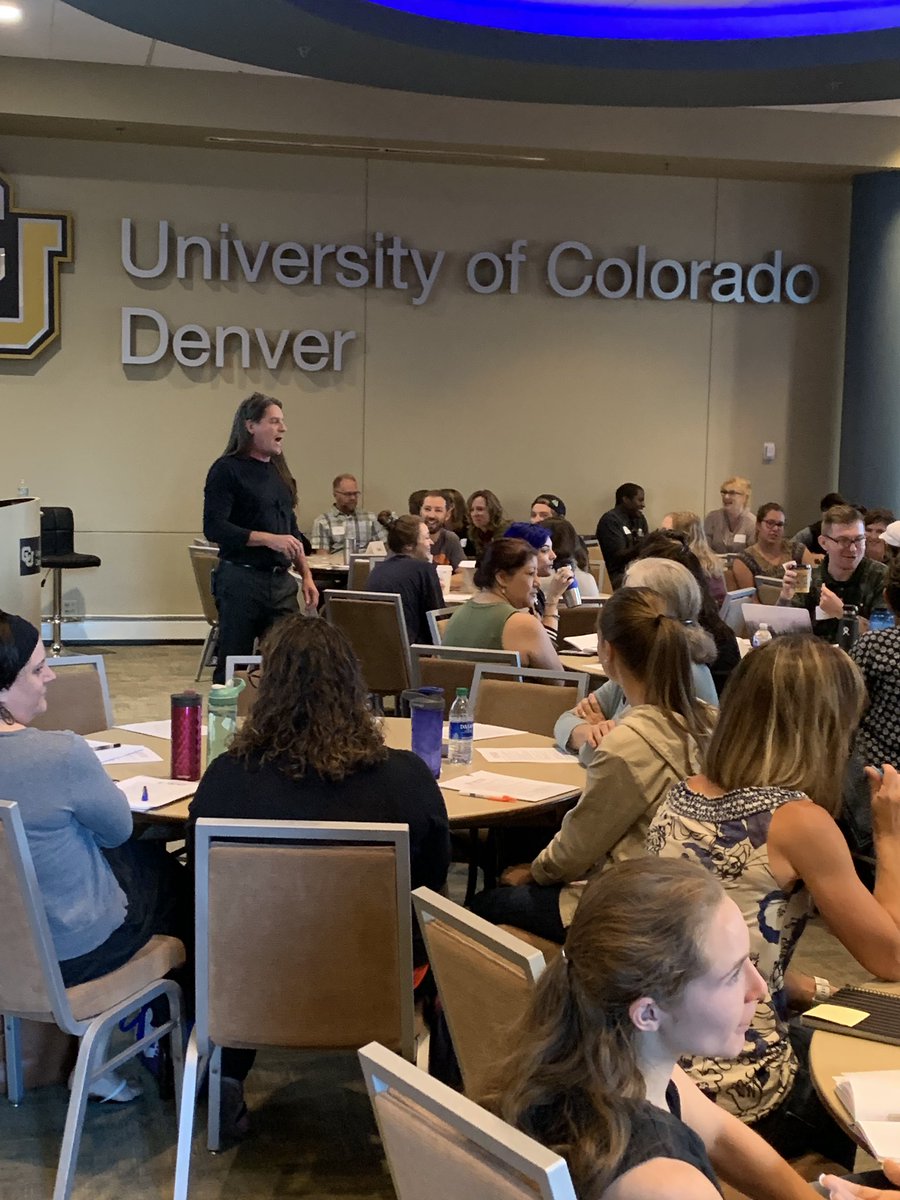 ColleenKONeil's tweet photo. Leading the way. New to the profession Colorado educators from UCD Aspire talking with Dr. Troy Hutchings about the model code of professional educator ethics. #nasdtec #educatorethics @codepted @NASDTEC https://t.co/5zqICUmuz2