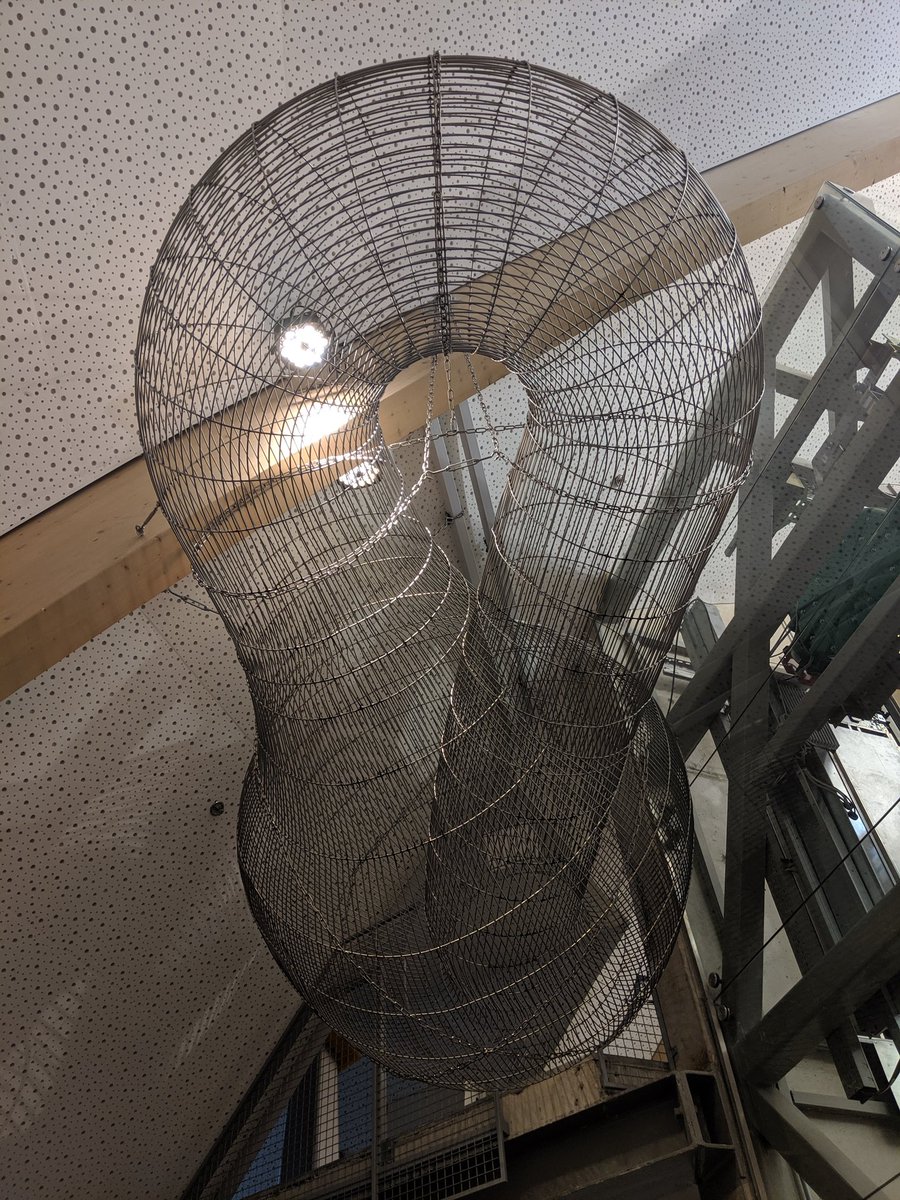 xyzephyrs's tweet photo. Klein bottle that you can actually climb into... well... not into but... around... No... through... whatever! It was cool. Unfortunately too small for me. #iteachmath #travelmath #mathiseverywhere https://t.co/P7Jbz0DS60