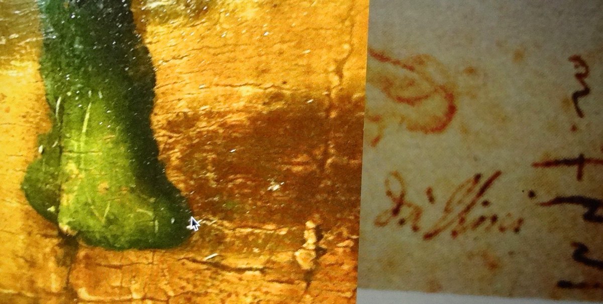 Details for totality! In our research for identifying details and comparing with Leonardo da vincis drawing, paintings and Notebooks we have find out more than 60 typical identifications