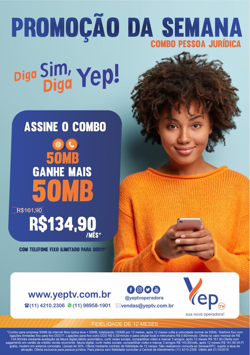 Yeptvoperadora's tweet photo. #yeptv #digasimdigayep #sim #internetfibraoptica #internet #telefonia #terminal #ct #cidadetiradentes #bairro #stand #venda #verdade #acredite #confie https://t.co/Z5Ecf91P2S