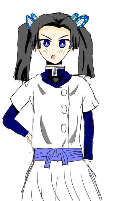 ねる@落書き垢さんがTwitterに投稿した神崎アオイ(鬼滅の刃)のイラスト。