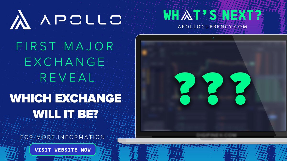 ApolloCurrency's tweet image. On Tuesday, September 24th we will be announcing the first major exchange in a series of major exchange listings.

What's Next? #apollonauts

#apl #bitcoin #cryptocurrency #btc #NewExchanges