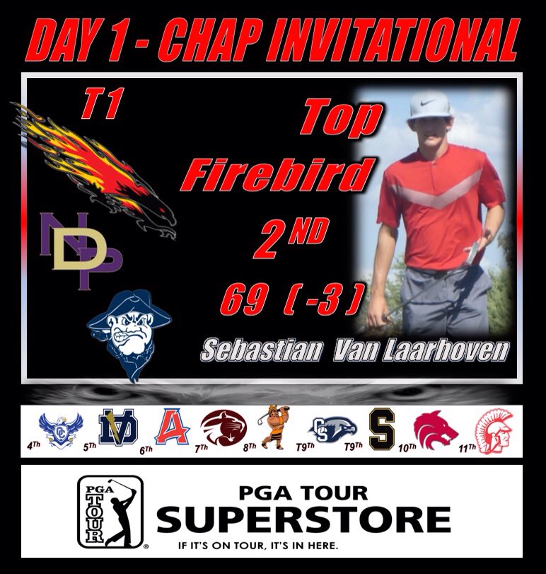 Day 1 in the books! Lead by, Sebastian Van Laarhoven, The Birds are sitting in a 3 way tie for first. #chaptown