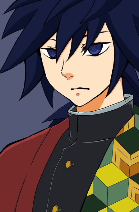 零音さんがTwitterに投稿した冨岡義勇(鬼滅の刃)のイラスト。