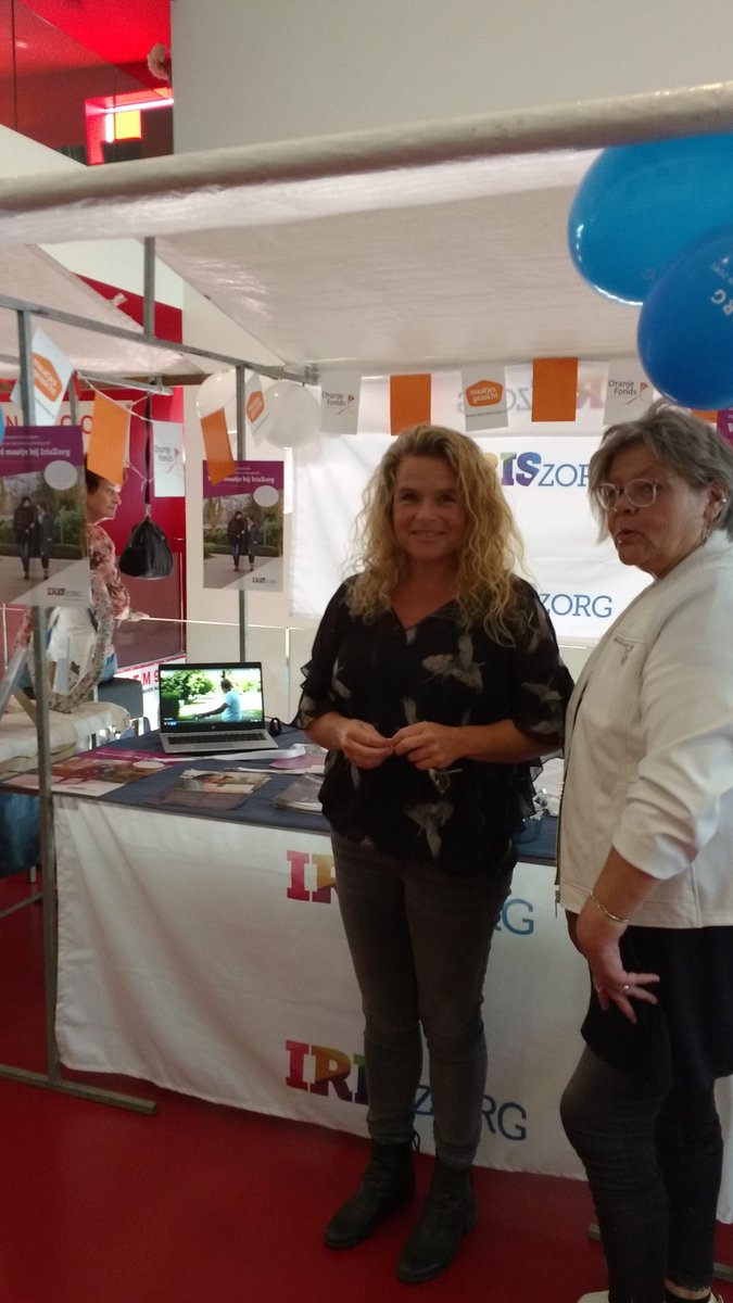 De @IrisZorg kraam is klaar voor de vrijwilligersmarkt in Doetinchem. #vrijwilligers #Doetinchem