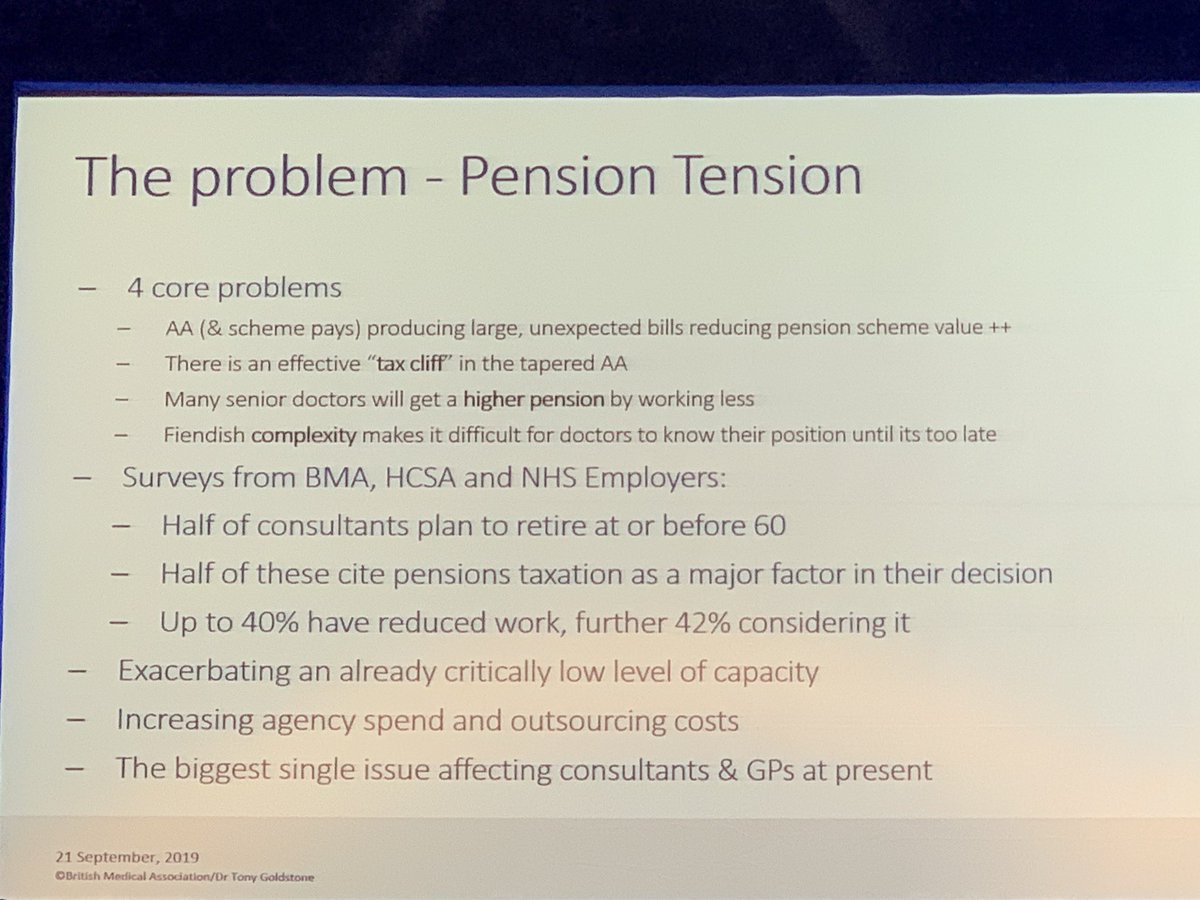 DrIainKennedy's tweet image. NHS Pension Crisis #BMAScotConf

🥼 4 in 10 consultants have reduced their working hours, and another 4 in 10 are planning to...

Many GPs have, or will be doing same...

🏥 At a critical time for the NHS

@goldstone_tony @BMAScotland @scotgovhealth @alanjrobertson