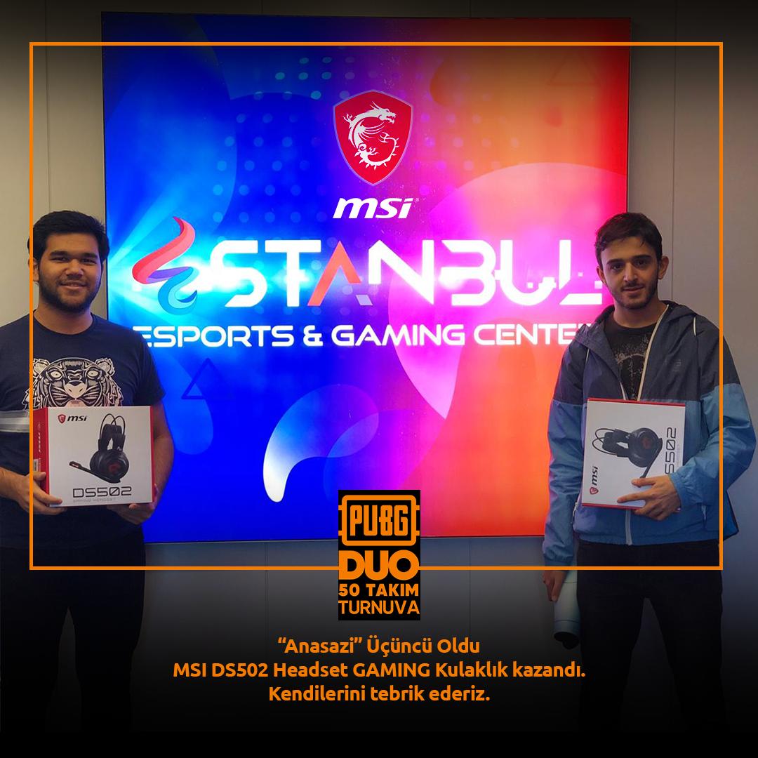 #PUBG Duo turnuvamız sona erdi. Katılan herkese teşekkür ederiz. Bir sonraki turnuvaya tüm takipçilerimizin katılımını bekleriz.

🏆Yargı Team #MSI #GeForce GTX1660 Gaming X 6G
🥈 Red White Turkey MSI VIGOR GK60 Gaming
🥉 Anasazi MSI DS502 Headset

kazandı estanbul.game