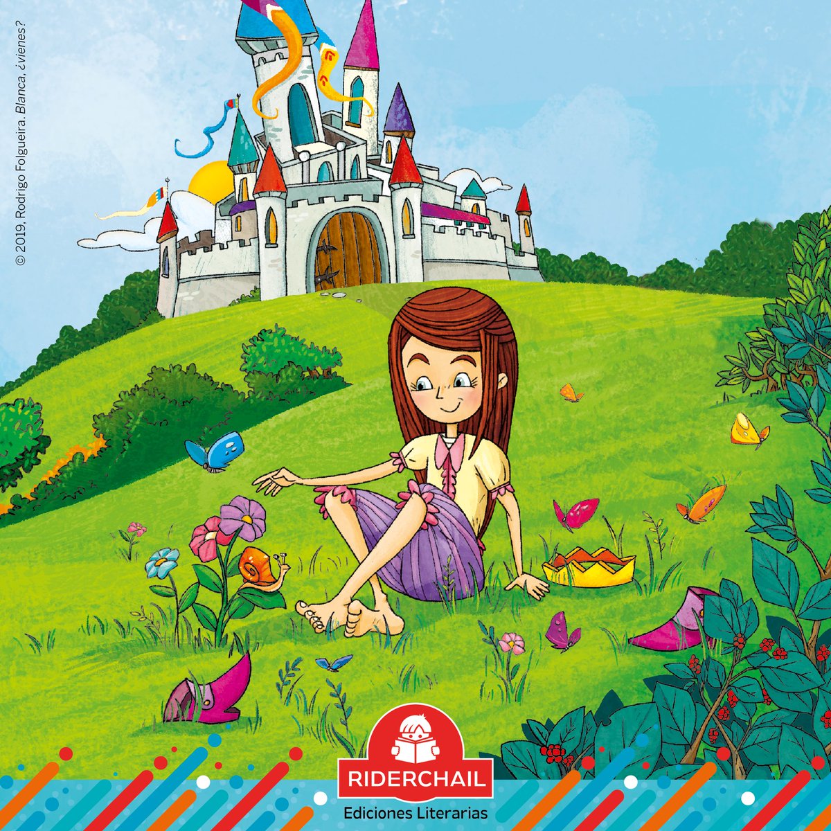 💐Llegó la estación más linda del año y Blanca lo sabe 🎉 #felizprimavera y que florezcan muchas #lecturas al aire libre 📖 
Ilustración de Rodrigo Folgueira para BLANCA, ¿VIENES?, escrito por <a href="/andreabraverman/">Andrea Braverman</a> . Colección #versionaditos