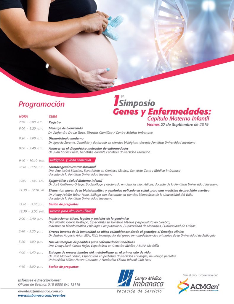 paulamhv's tweet photo. Septiembre 27 en #Cali 
Simposio para aprender sobre Genética materno infantil 
@cmimbanaco https://t.co/9le6i7Ii1F