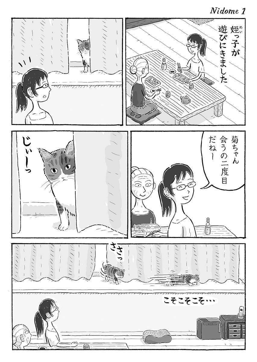 2ページ猫漫画「二度目に会うひと」 