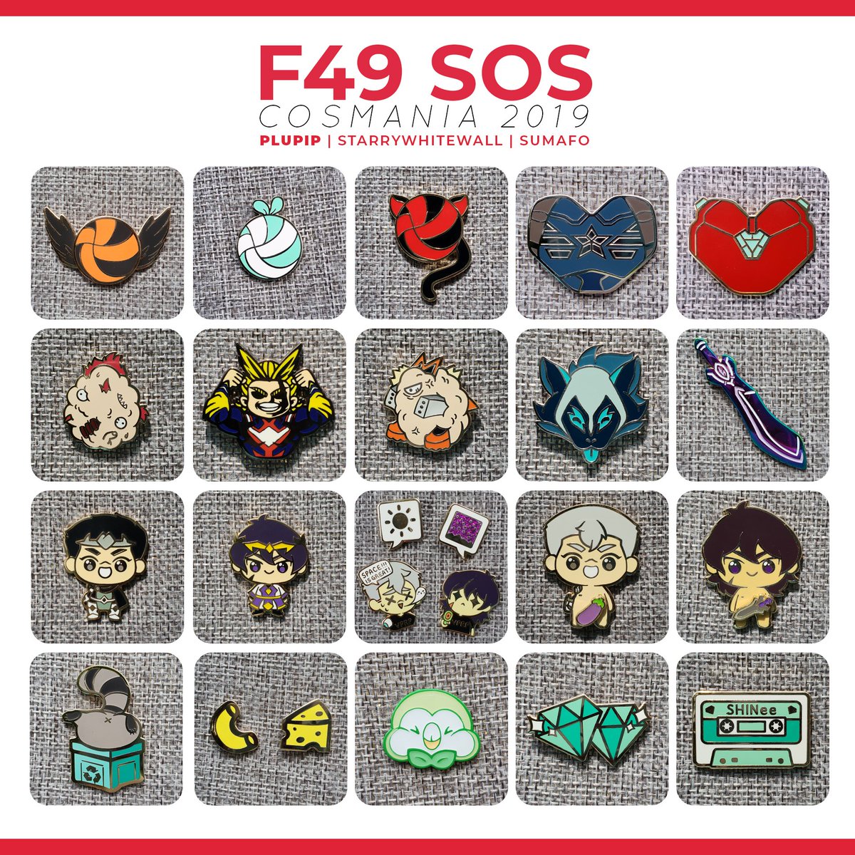 plupip's tweet photo. hello! here's my catalog for cosmania! most of these are old designs but i hope there are people who are still interested! ;w; 🙏 

i'll be tabling with @ssumafo and @starrywhitewall at fanfair booth F49 🆘! see you!! 🙌❤️

 #CosMania2019FanFair https://t.co/2SnStTdhoX